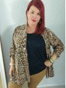 Blusa 2 en 1 con Chaquetita Animal Print y Básica Negra