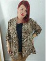 Blusa 2 en 1 con Chaquetita Animal Print y Básica Negra