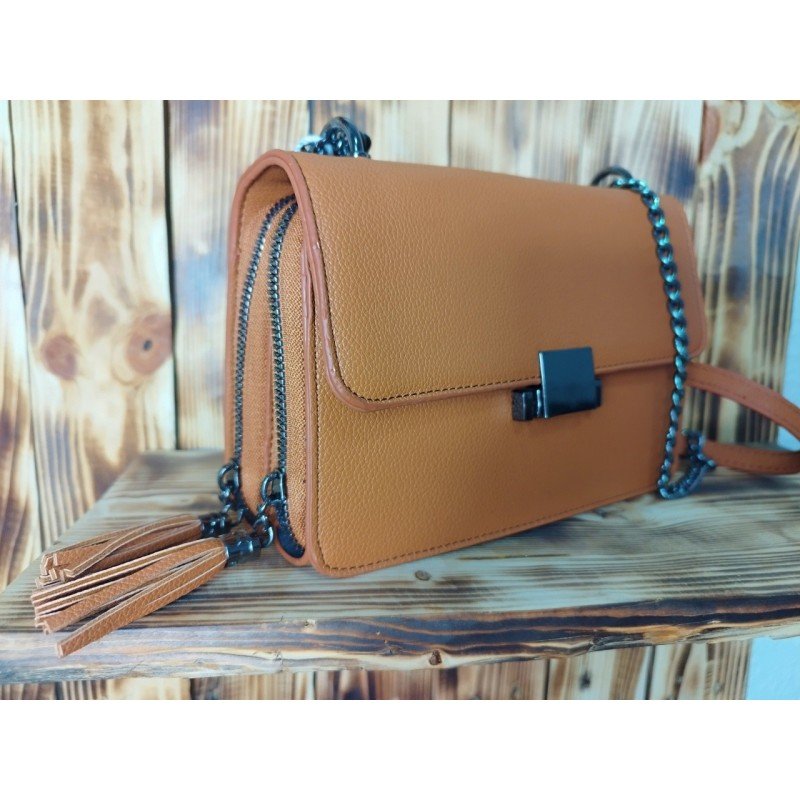 Bandolera Mini Marrón con Solapa