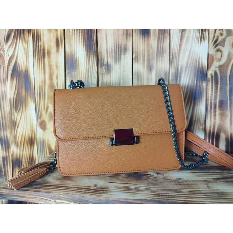 Bandolera Mini Marrón con Solapa