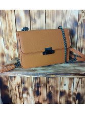 Bandolera Mini Marrón con Solapa