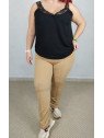 Pantalón Camel Tipo Malla