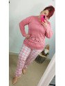 Pijama rosa invierno