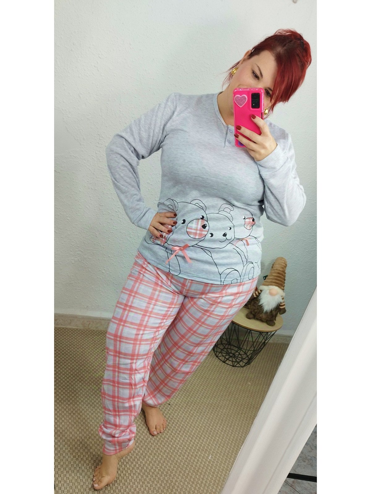 Pijama gris invierno