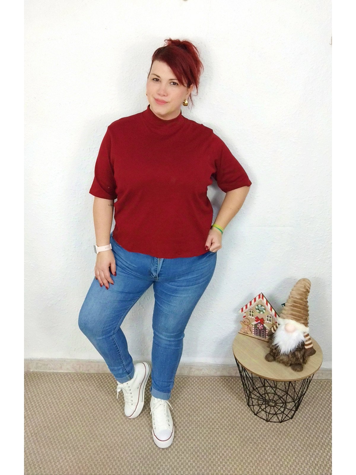Camiseta rojo vino Jeny