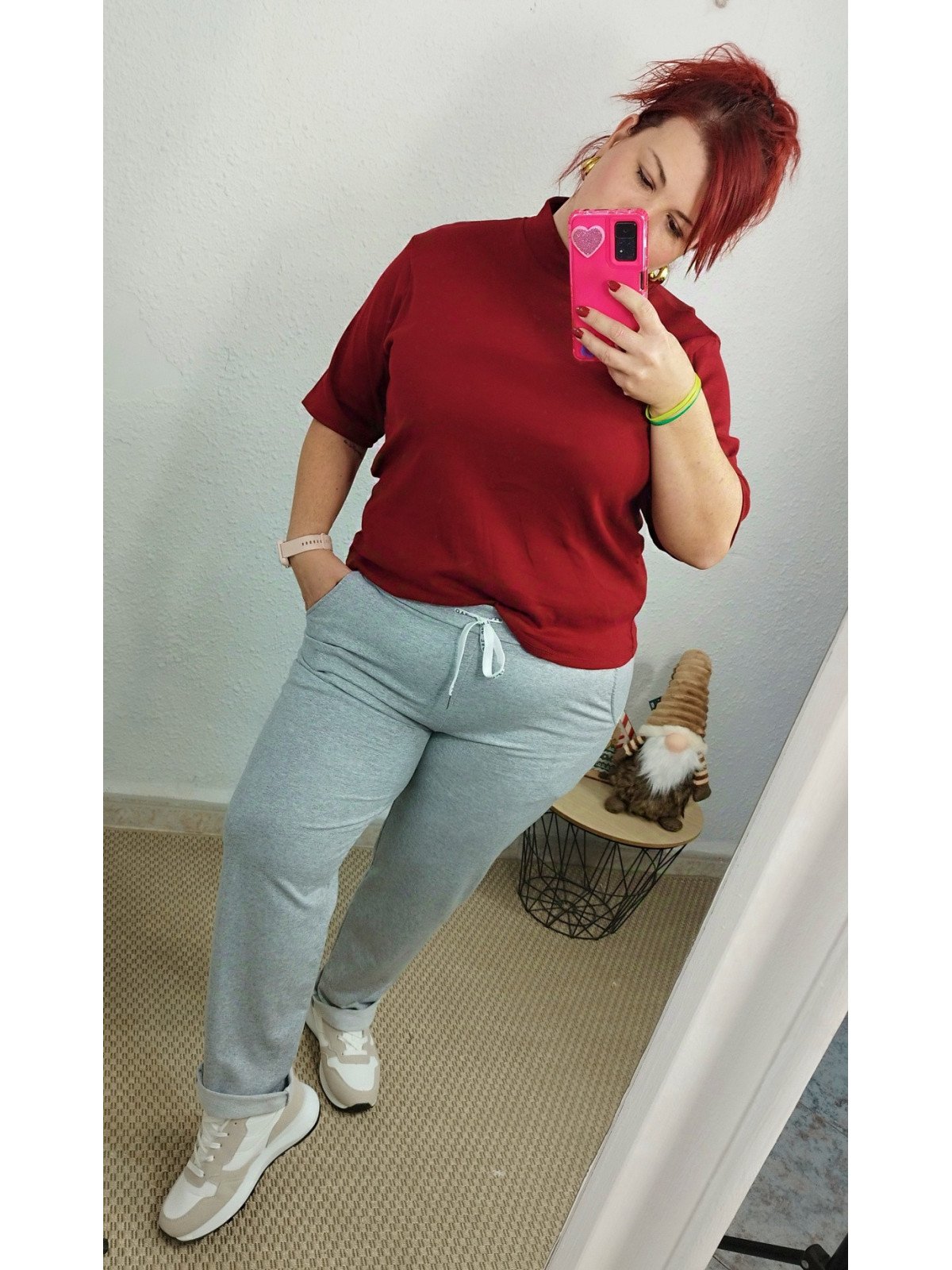Camiseta rojo vino Jeny