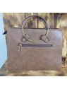 Bolso Rígido con Asas Color Taupe