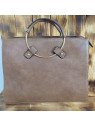 Bolso Rígido con Asas Color Taupe