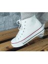 Bota tipo Converse Polipiel Blanca Doble Suela
