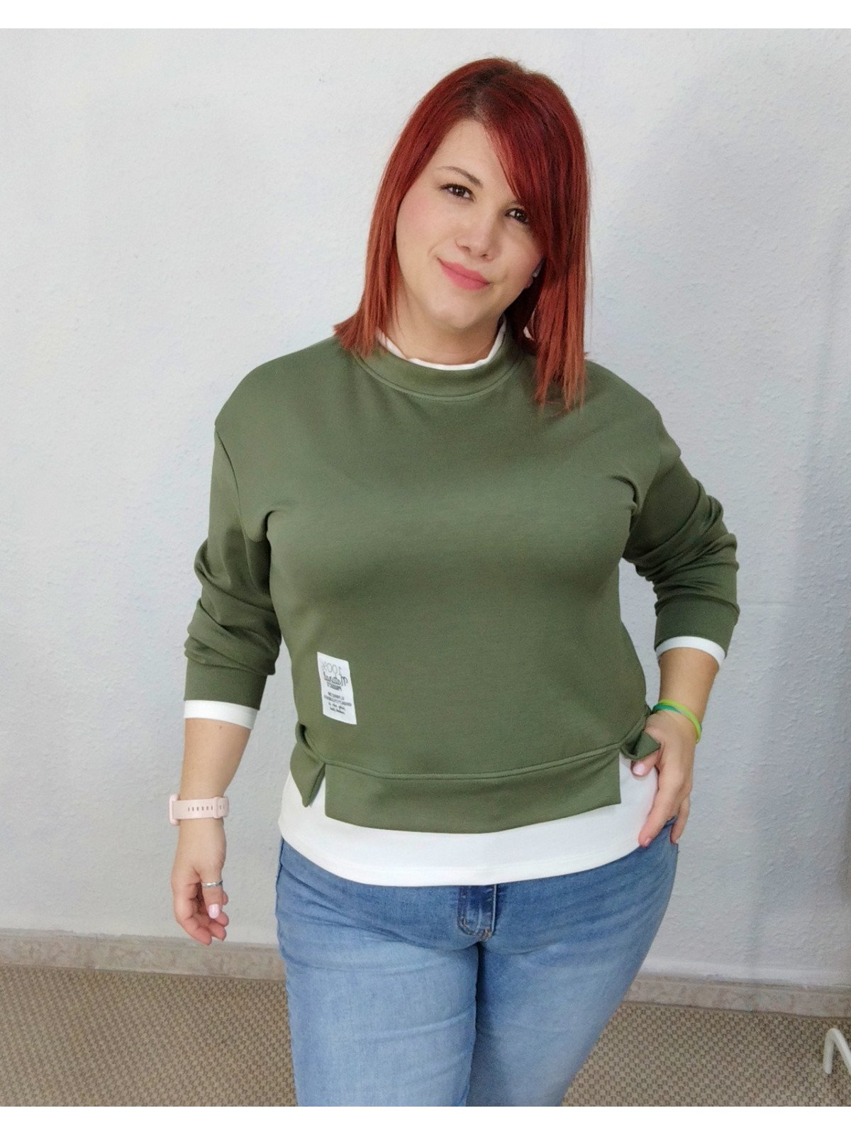 Sudadera casual verde