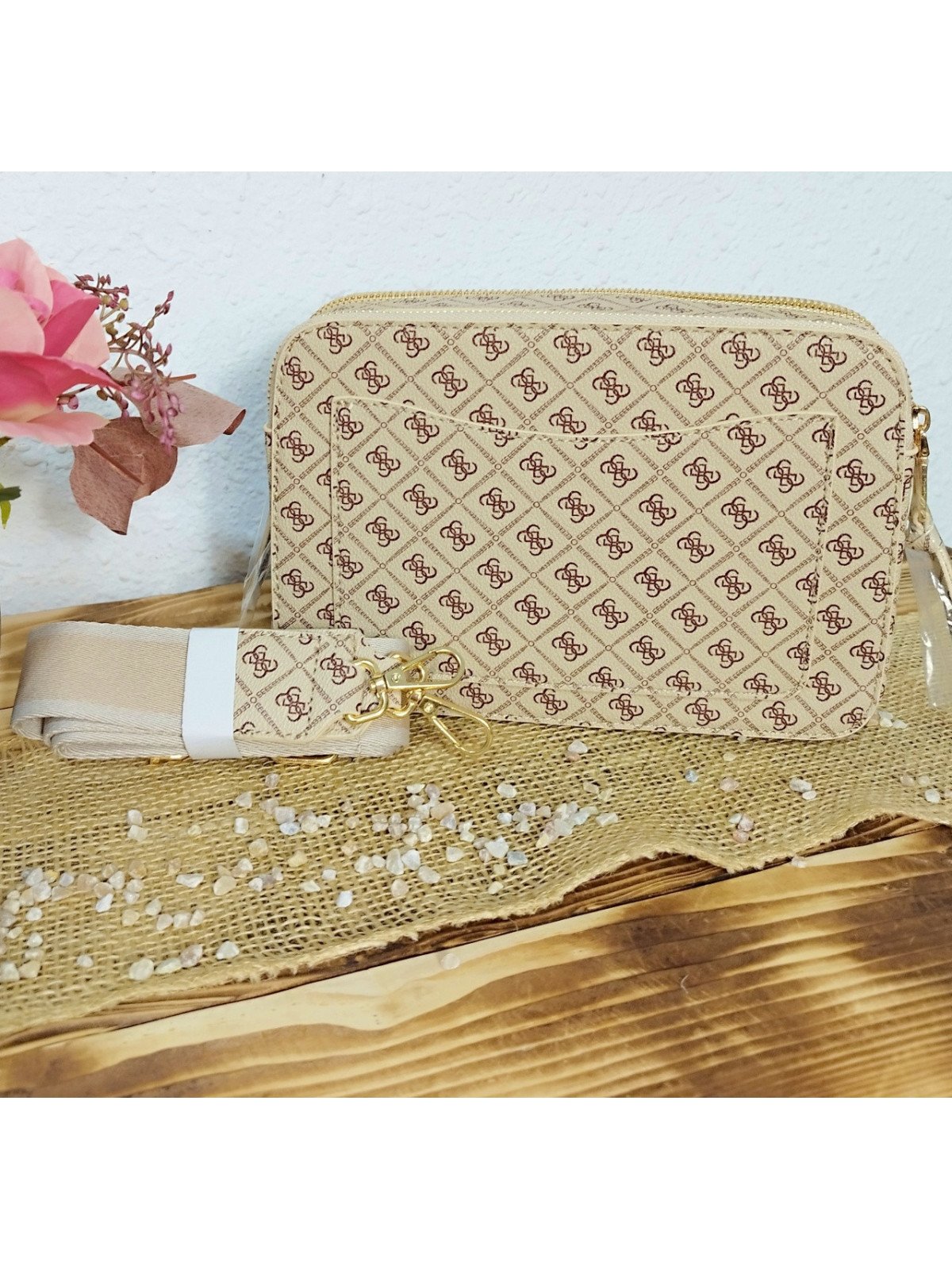 Bolso bandolera Henry camel