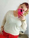 Jersey rayas beige