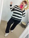 Conjunto rayas negro