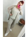 Pantalón punto beige