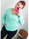 Camisa algodón verde agua