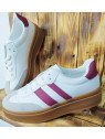 Zapatilla Casual Wine con Suela Caramelo