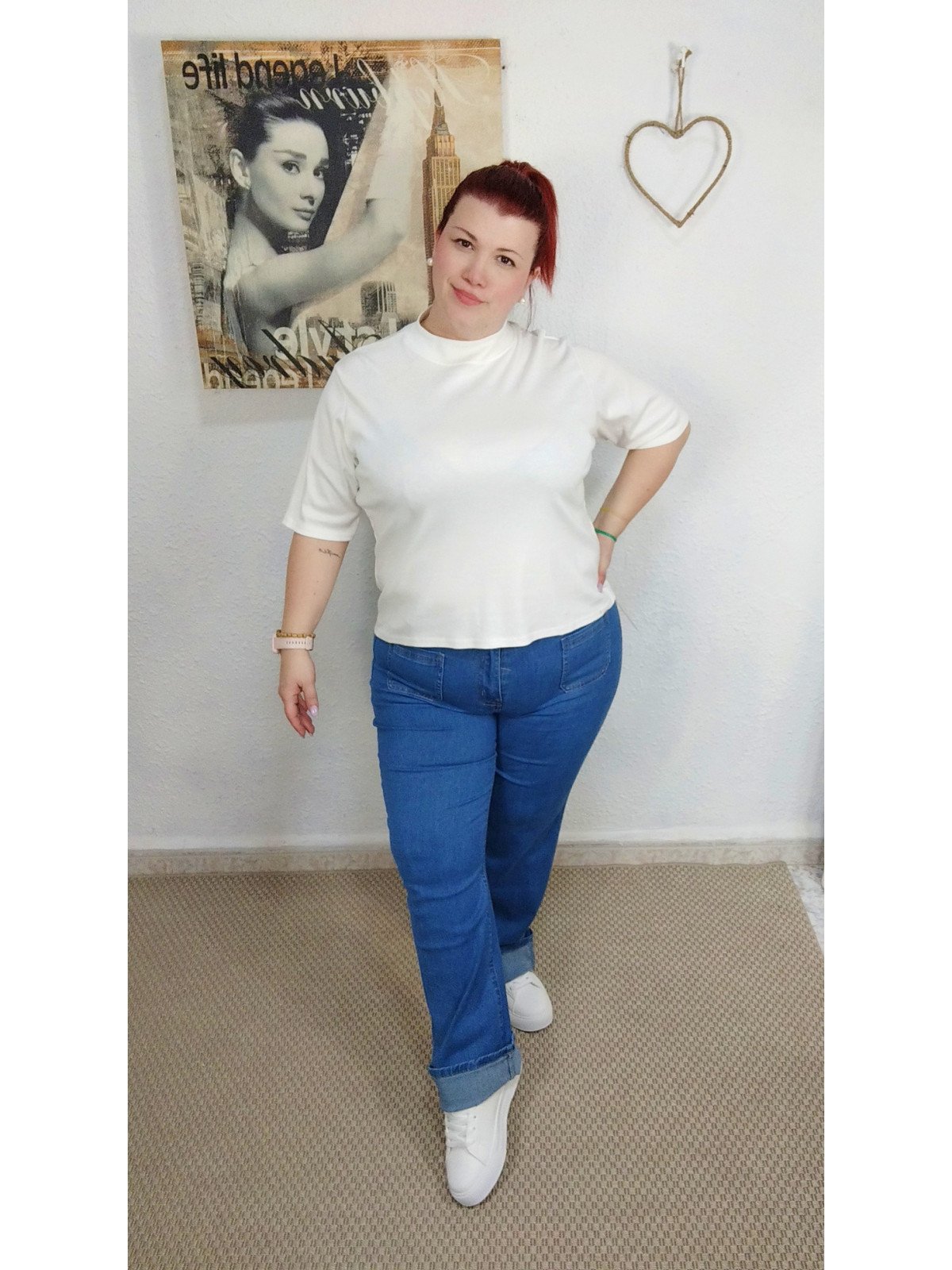 Camiseta Manga Corta Blanca "Jeny"