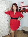 Vestido camisero rojo