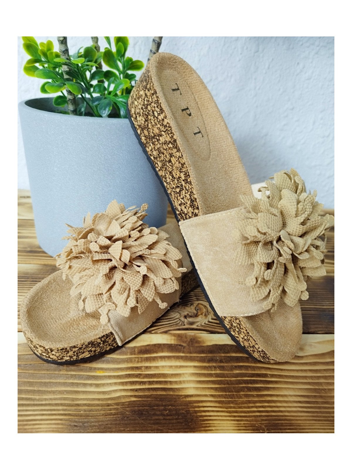 Sandalias Planas Khaki