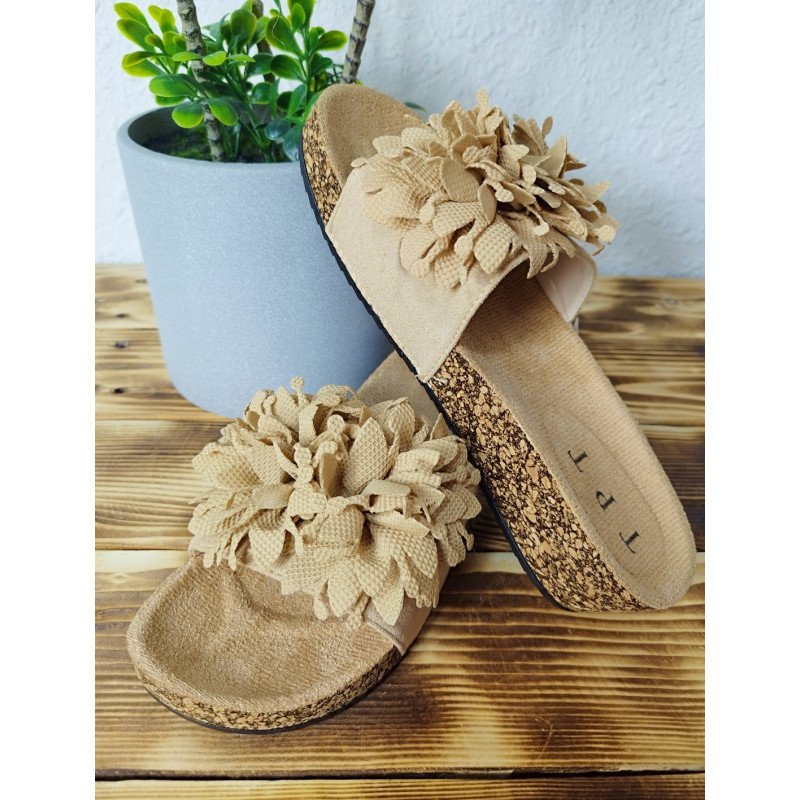 Sandalias Planas Khaki Sandalias Planas Khaki