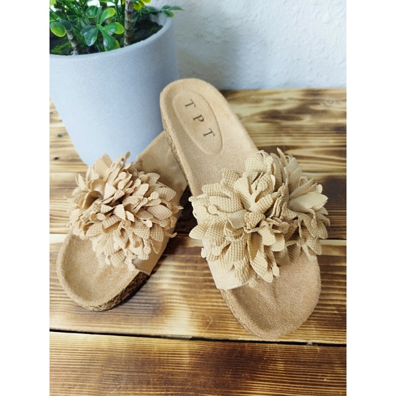 Sandalias Planas Khaki Sandalias Planas Khaki