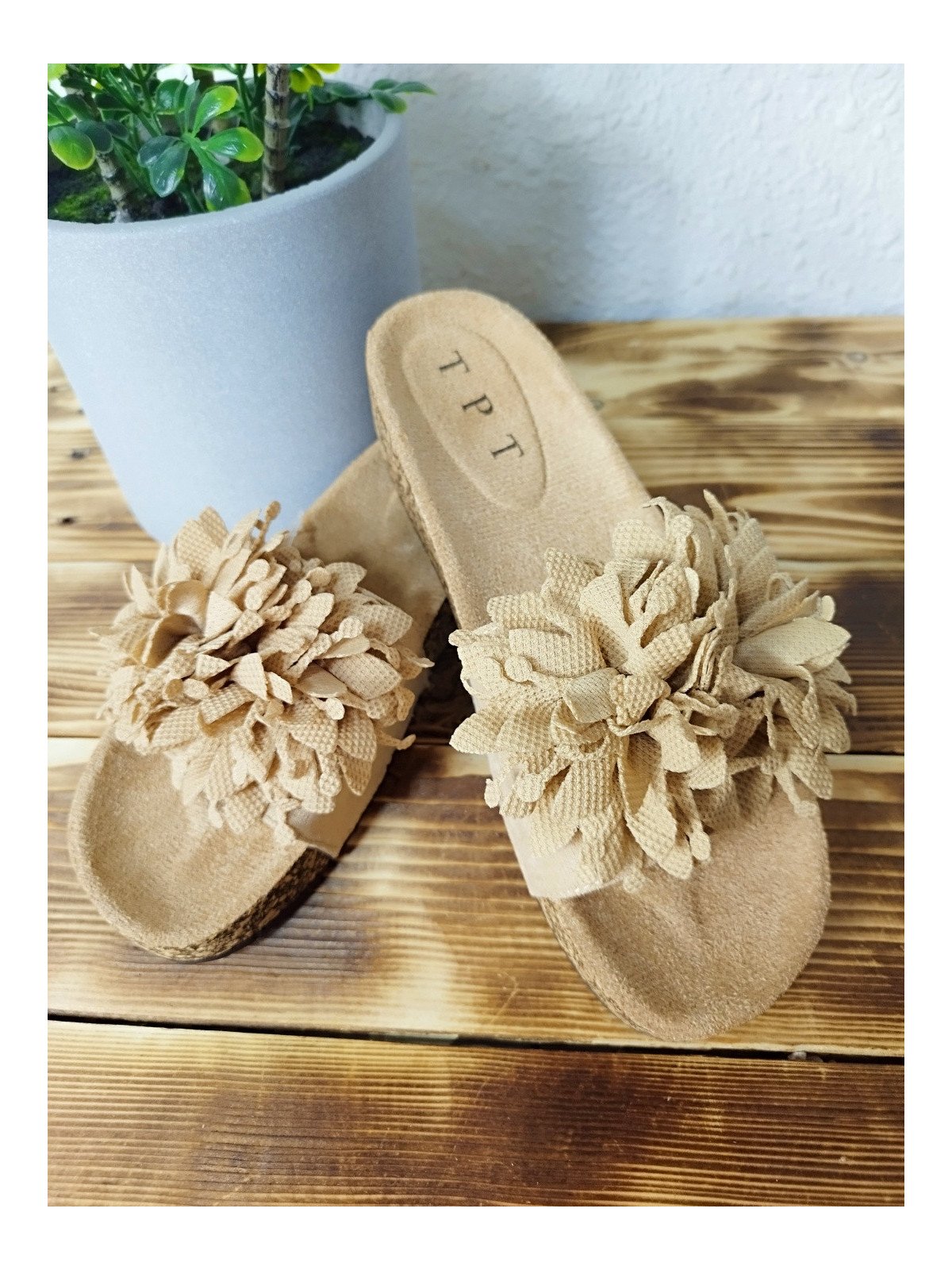 Sandalias Planas Khaki