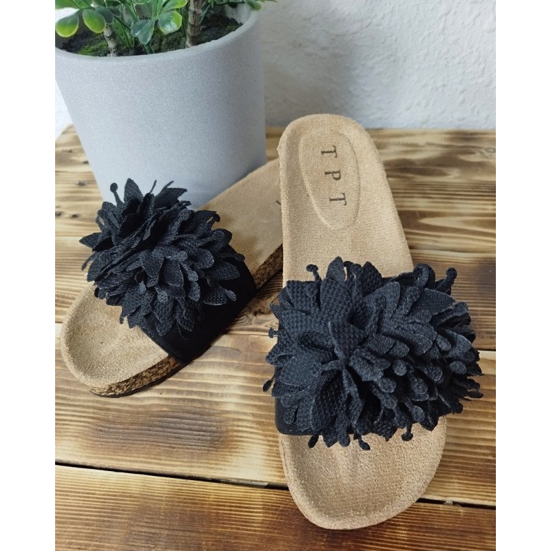 Sandalias Planas Negras