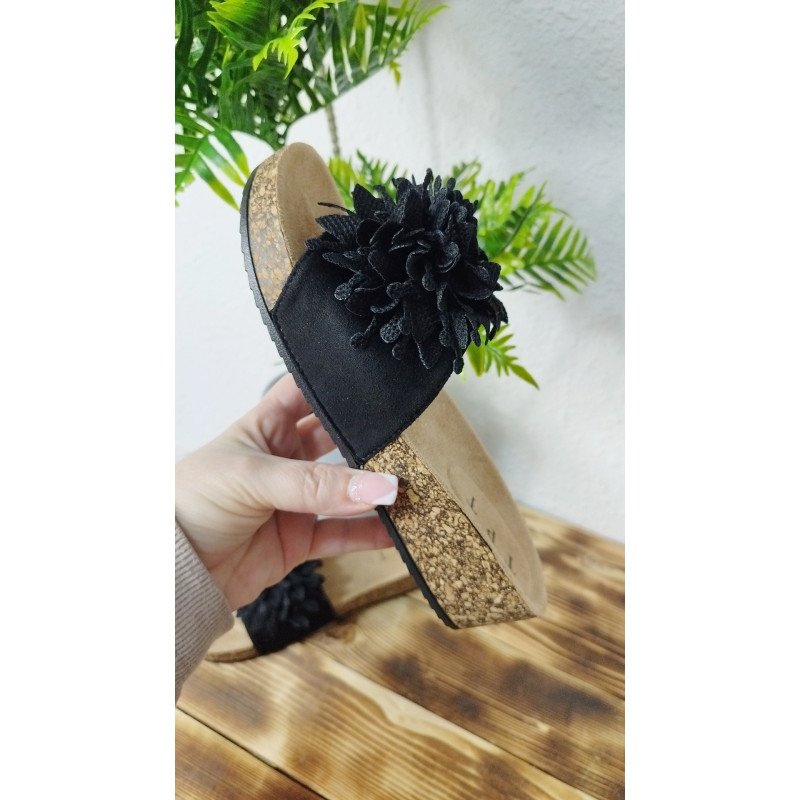 Sandalias Planas Negras