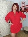 Vestido camisero rojo