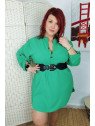 Vestido camisero verde