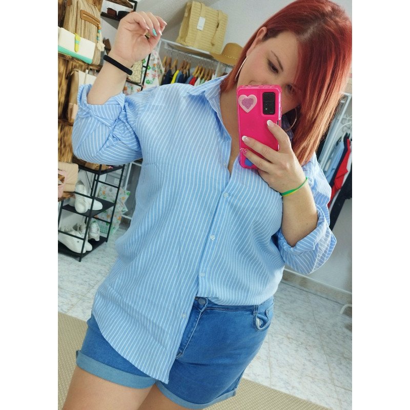 Camisa rayas azull