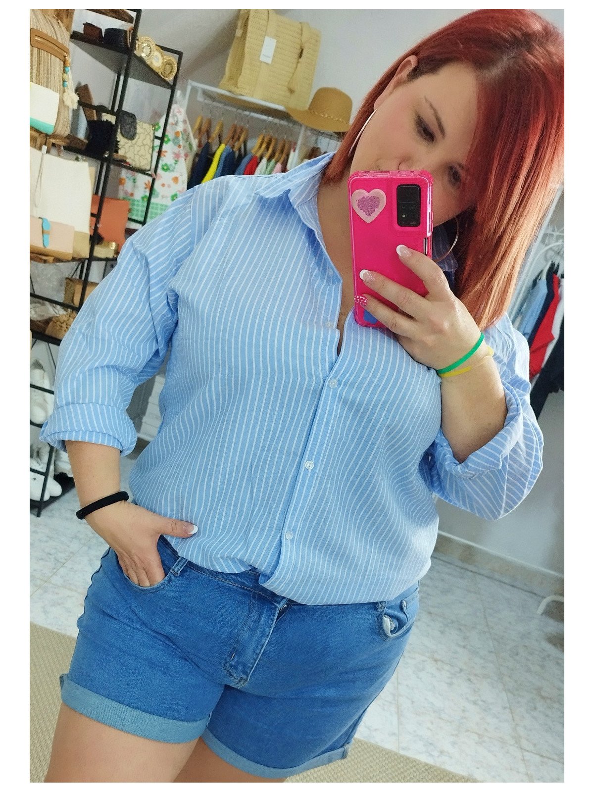 Camisa rayas azull