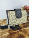 Bolso Bandolera Negro y Beige Estampado