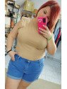 Camiseta Camel con Hombreras