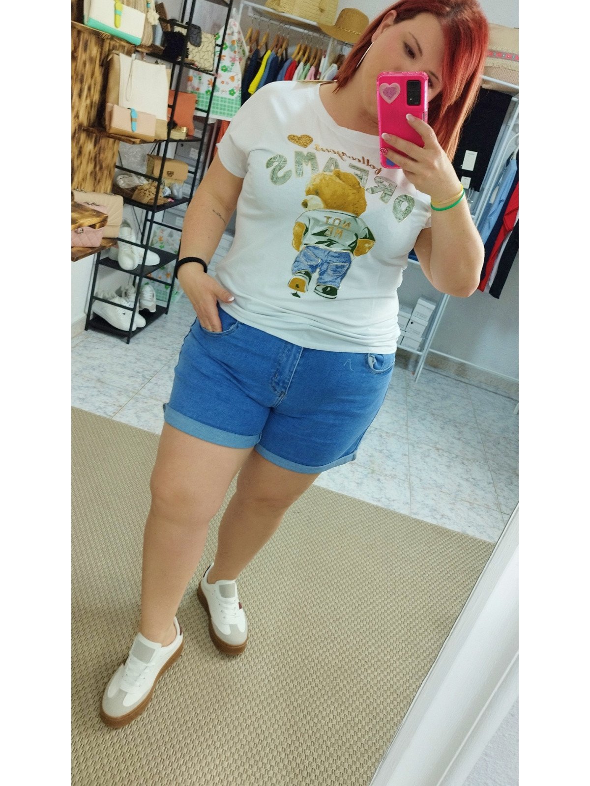 Camiseta oso tonos verdes