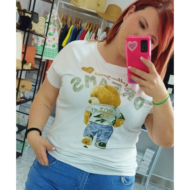 Camiseta oso tonos verdes