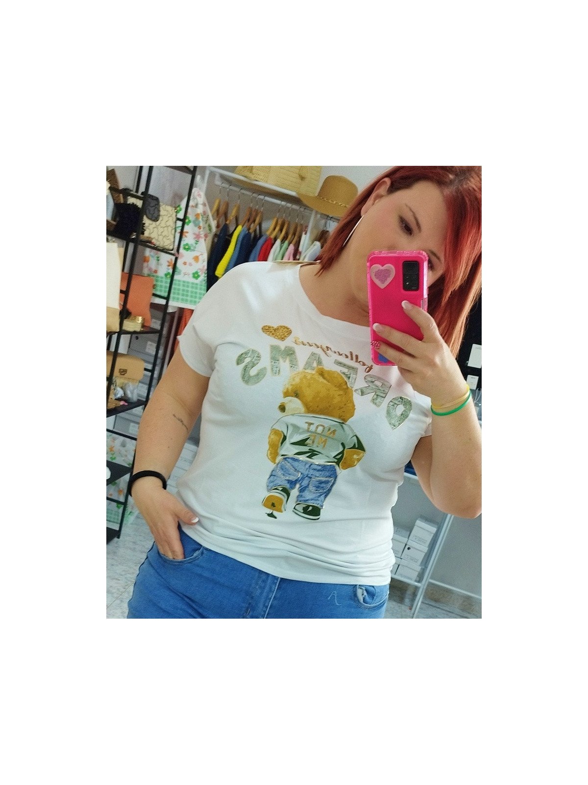 Camiseta oso tonos verdes