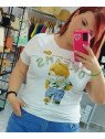 Camiseta oso tonos verdes