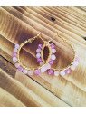 Pendientes aro rosa