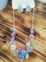 Conjunto collar y pendientes de colores