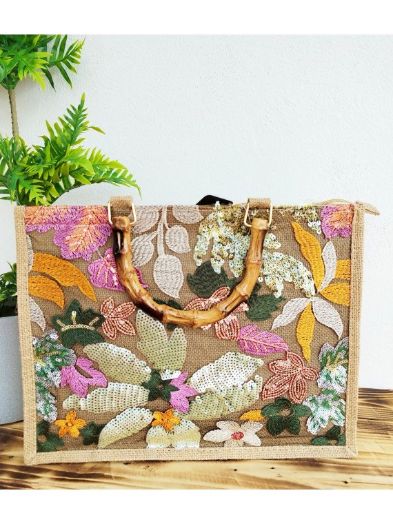 Bolso rafia colores