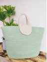 Bolso capazo verde agua