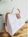 Bolso bandolera rafia blanco