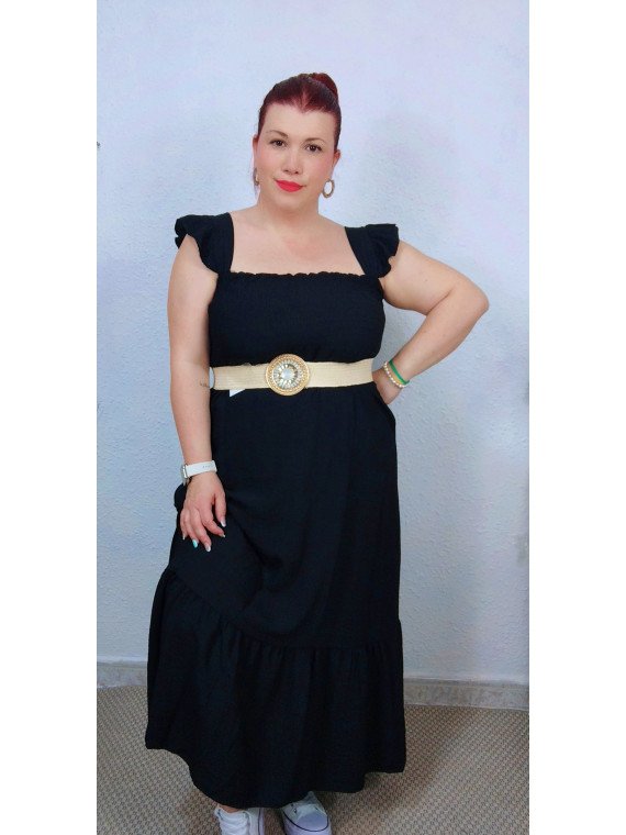 Vestido negro tela