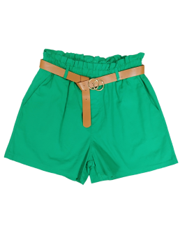 Pantalón corto verde cinturón