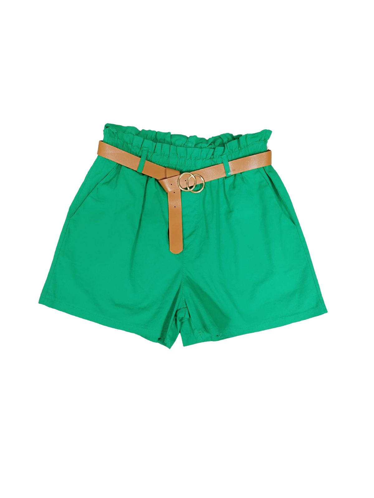 Pantalón corto verde cinturón