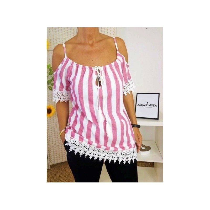 Blusa rayas roja Blusa rayas roja