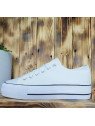 Zapatilla blanca lona doble suela