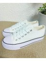 Zapatilla blanca lona doble suela