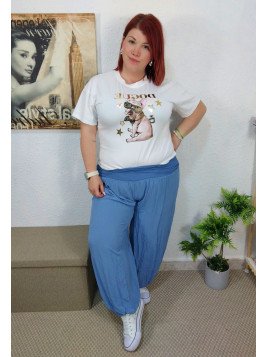 Pantalón Bombacho Azul